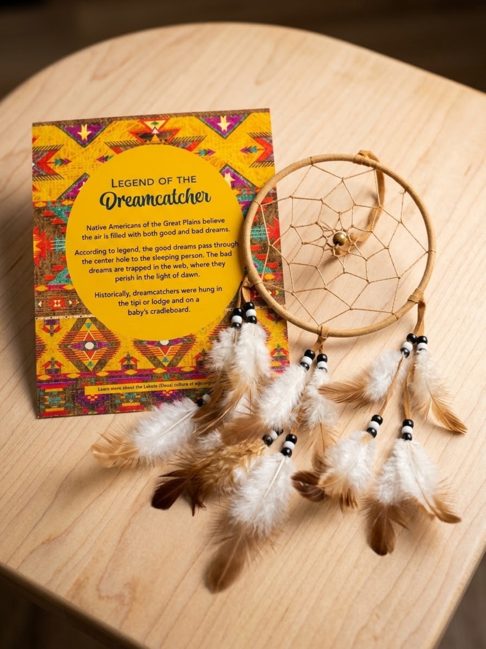 NWT ST. JOSEPH'S INDIAN SCHOOL Dreamcatcher Feathers Beads Wall Hanging Decor